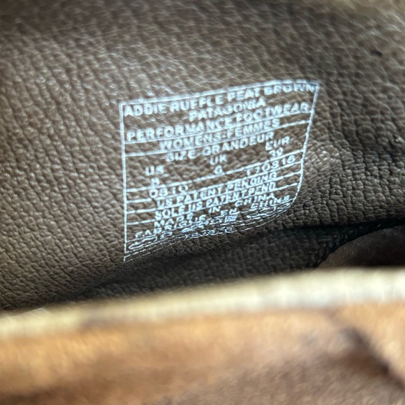 Patagonia Women’s Addie Ruffle Tan Leather Bootie Size 8 Performance Boot - Picture 10 of 12